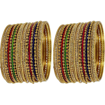 Metal Zircon Bangle Set
