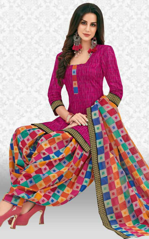 MultiColoured Cotton Salwar Suit