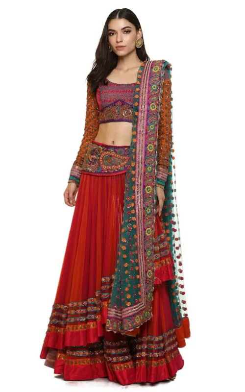 Multicoloured Lehenga Set