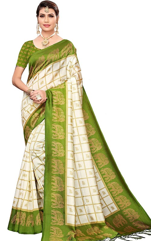 Mysore Printed Saree With Blouse Piece