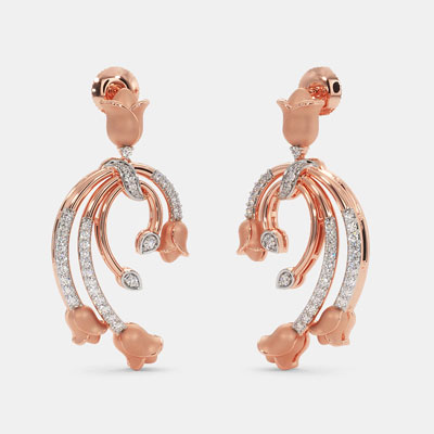 Lovely Rose Gold Earrings