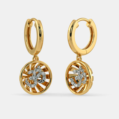 Sunburst Earrings for Shiva Devotees - with 'Om'