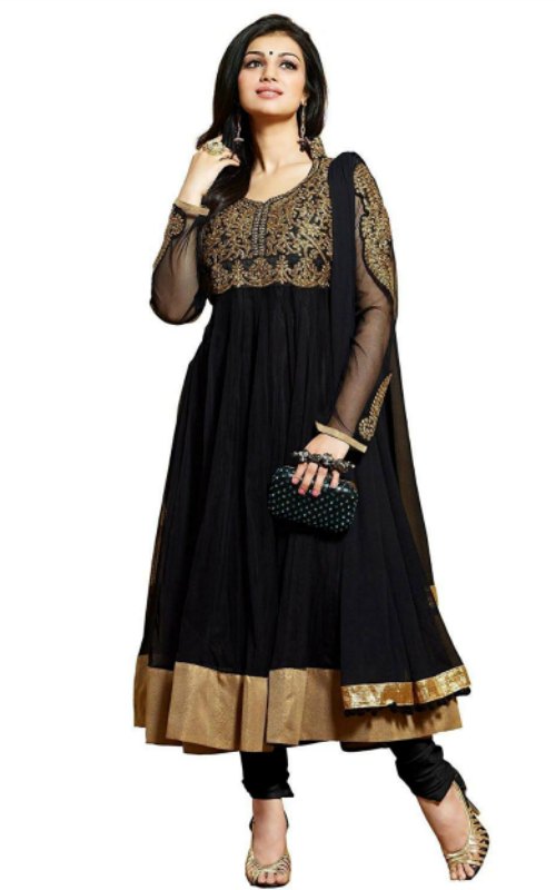 Women's Brocade & Georgette Anarkali Suit