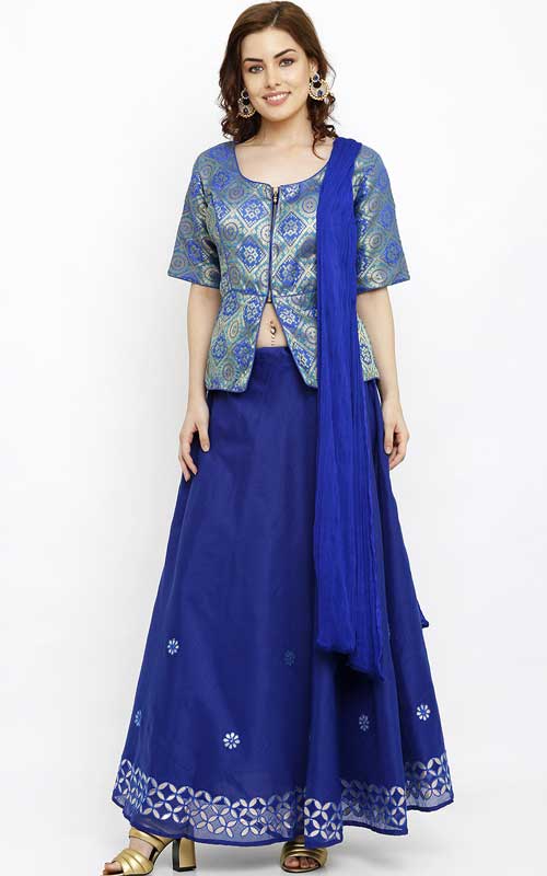 Gorgeous Blue-Green Lehenga & Blouse