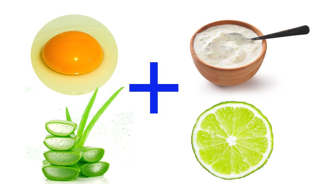 egg yogurt aloe vera gel lemon hair mask