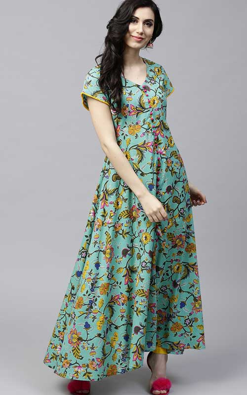 Cutest Floral Anarkali Kurti