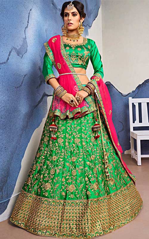 Satin Silk Lehenga