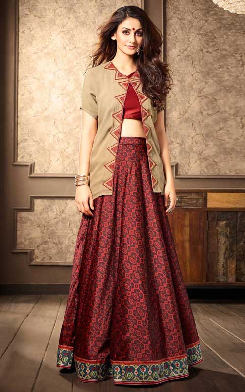 Beautiful Taffeta Silk Lehenga Choli