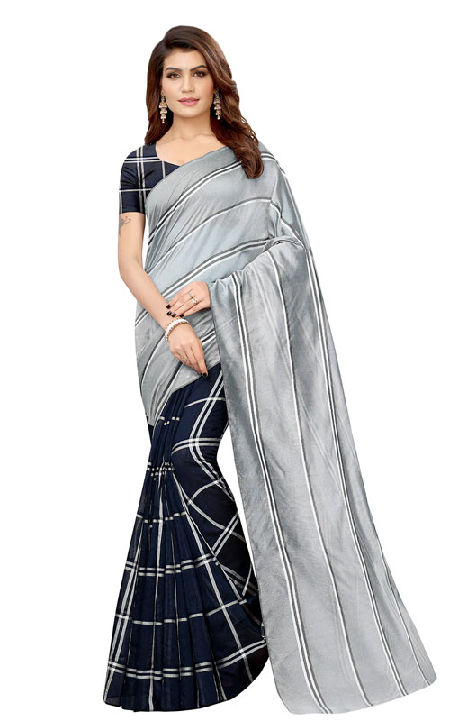 Half And Half Saree With Blouse