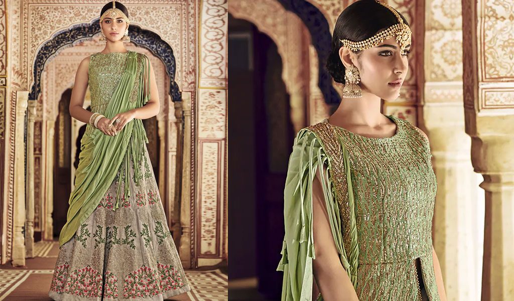 Embroidered A-Line Lehenga