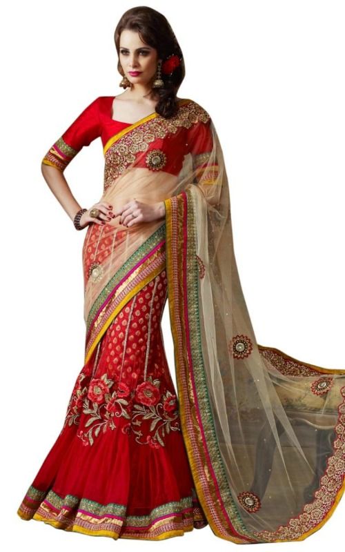 Lehenga Saree with an Illusion Effect Pallu