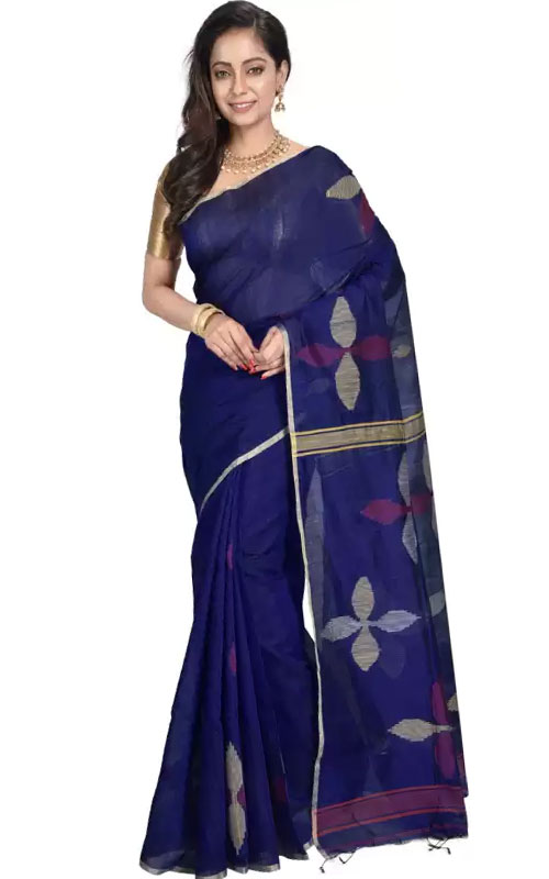 Jute Blend Tussar Silk Saree