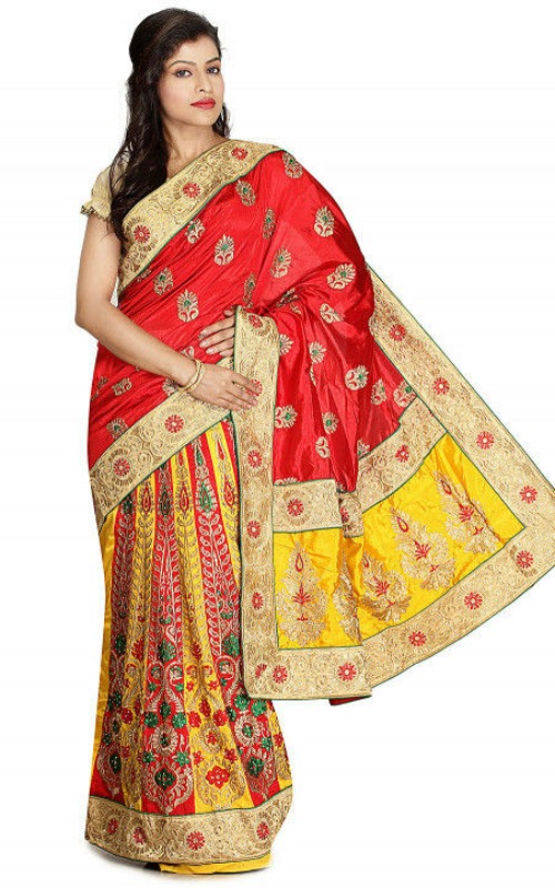 Lehenga Style Saree In Divine Colours