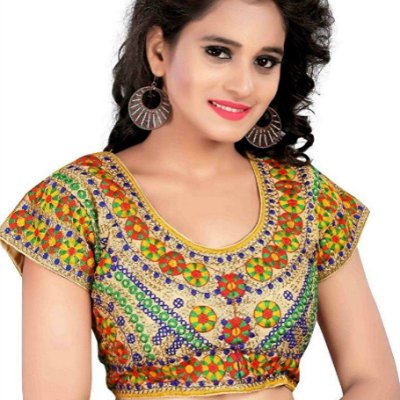 MultiColoured Cotton Saree Blouse