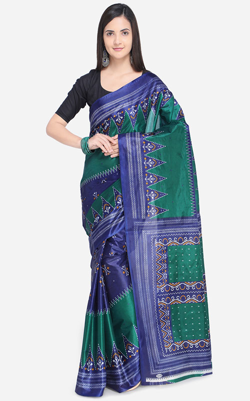 Green & Blue Daily Wear Saree