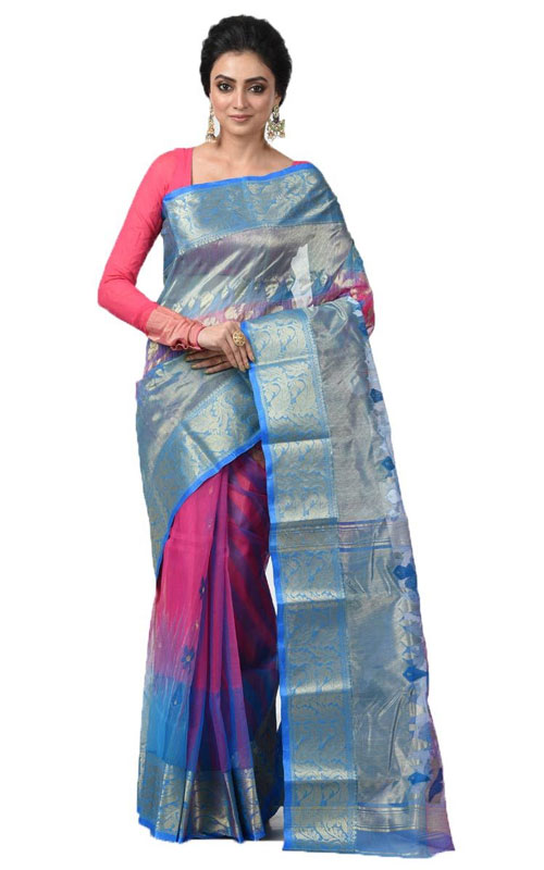 Tant Tussar Silk Saree