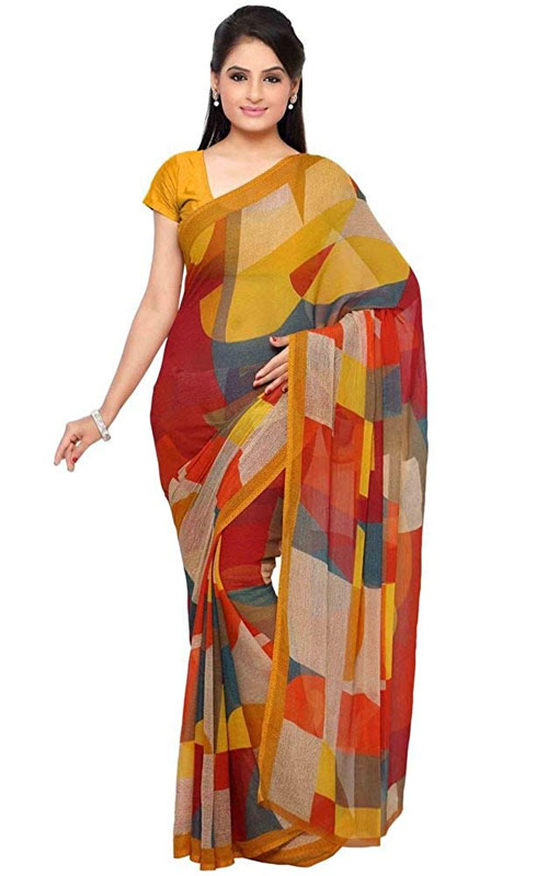 Printed Georgette Saree