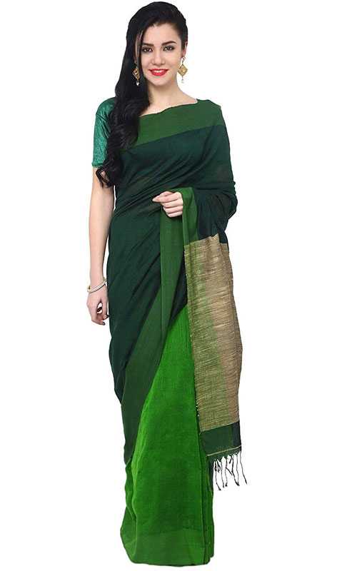 Woven Khadi Cotton Ghicha Pallu Saree