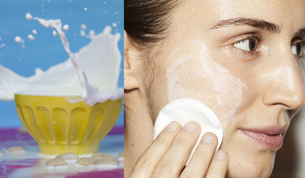 apply raw milk on face