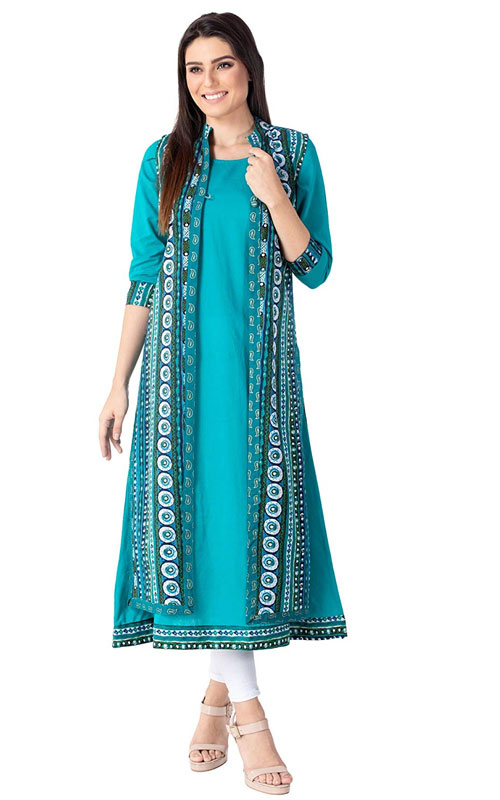 double layer A-Line kurti