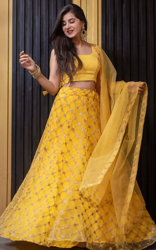 Lehenga & Choli in Gorgeous Yellow