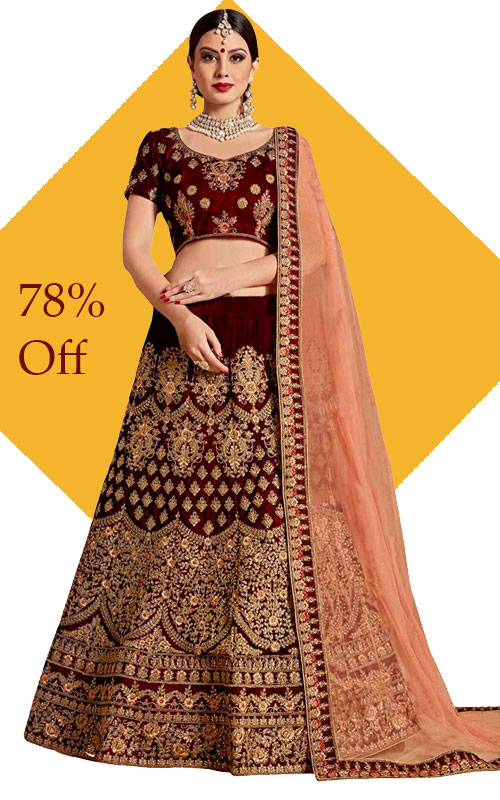 Embroidered Pure Silk Lehenga choli 