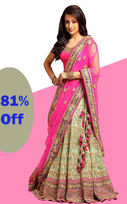 Pink Color Embroidered Lehenga Choli