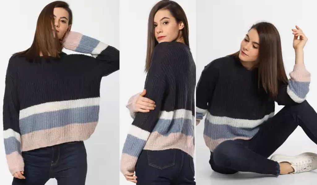  Striped Women Pullover