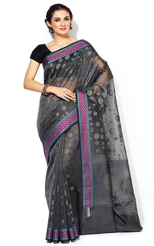 Supernet Cotton Saree