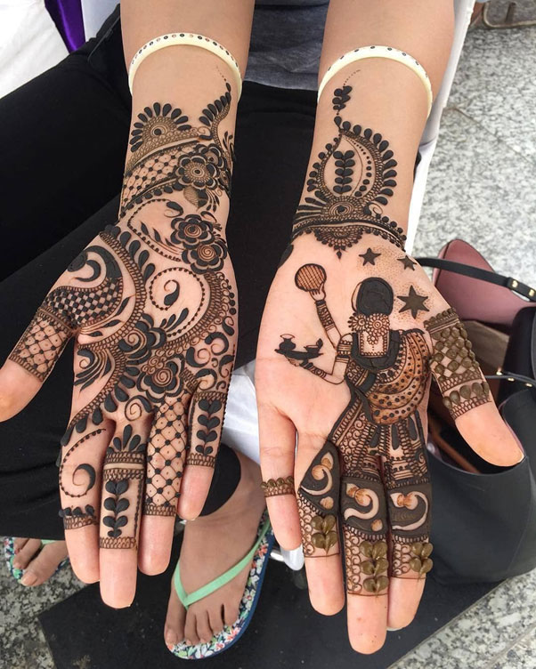 Karwa Chauth Theme Mehndi