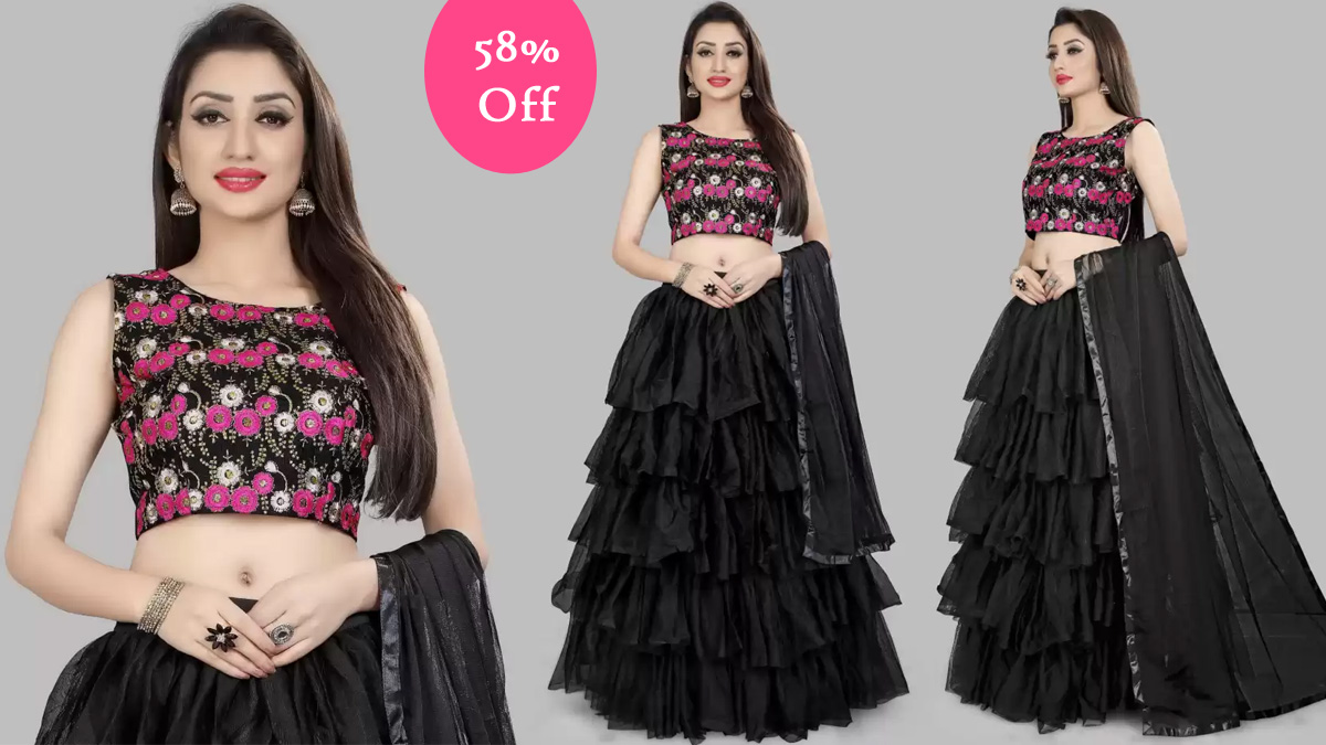 Lehenga Choli Set at 58% Discount from Flipkart Diwali Sale 2019