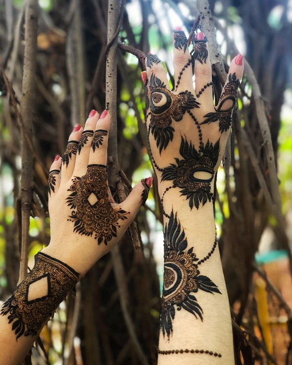 Mehndi Design for Hand (Back Side)