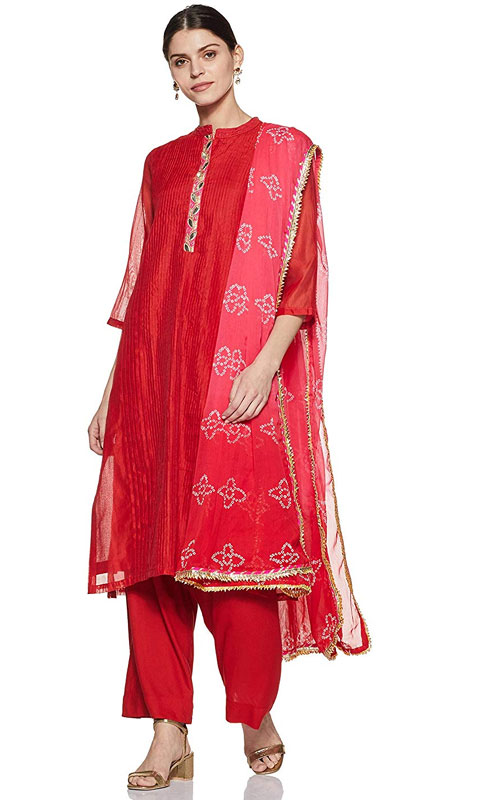 Festive Red Salwar Suit