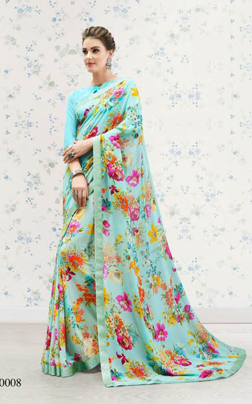 Floral Print Saree