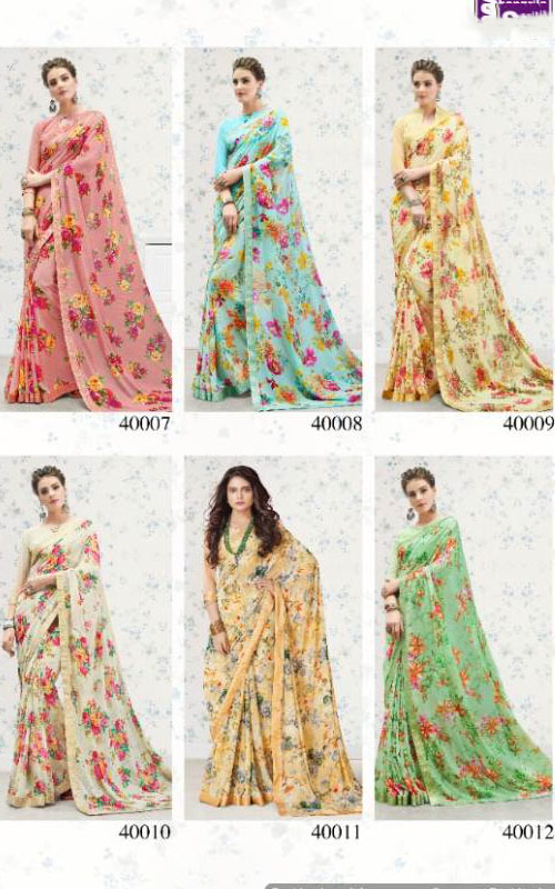 Floral Print Saree Catalog 2