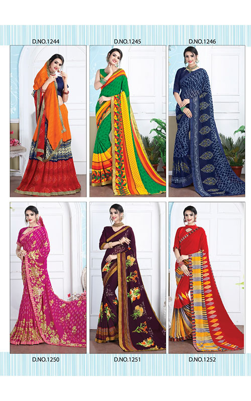 Fancy Designer Printed Saree catalog