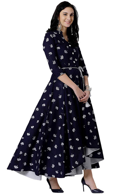 Blue Anarkali Kurti