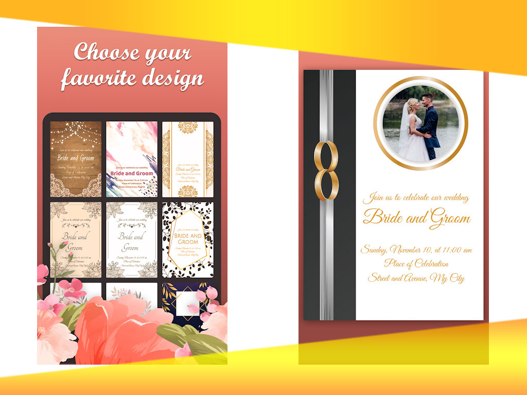 2. वेडिंग कार्ड्स इनविटेशन मेकर (wedding cards invitation maker )
