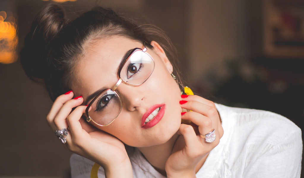 pretty lady with makeup