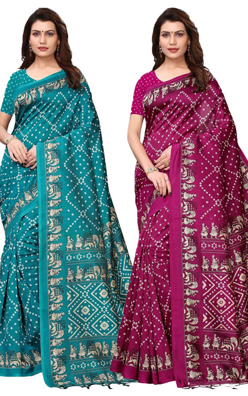 Bandhej Saree Combo