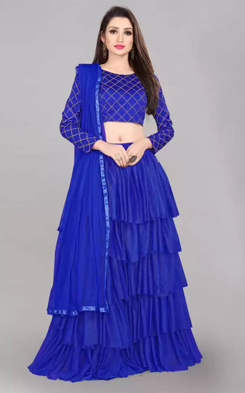 Gorgeous Electric Blue Lehenga Choli Set