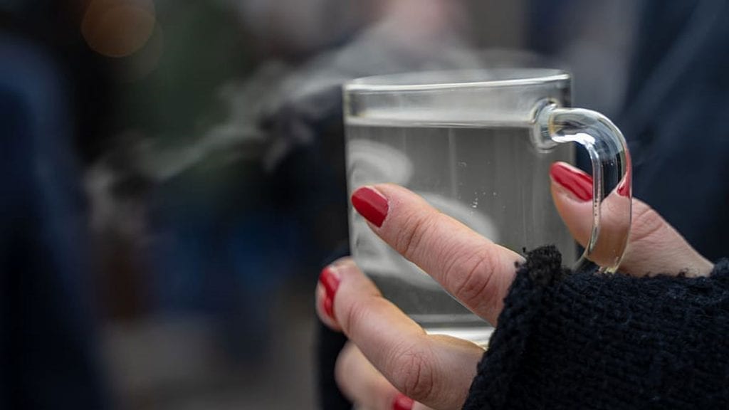 drinking lukewarm water