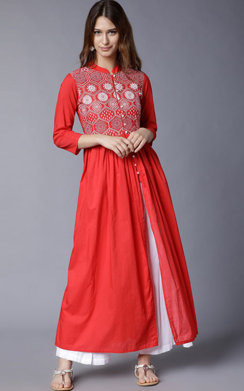 Red Anarkali Kurta