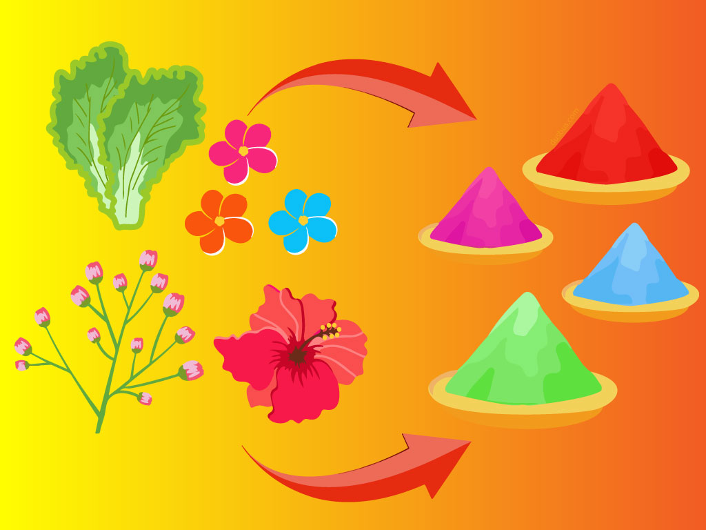 Herbal Colors Made By Flowers and Plants