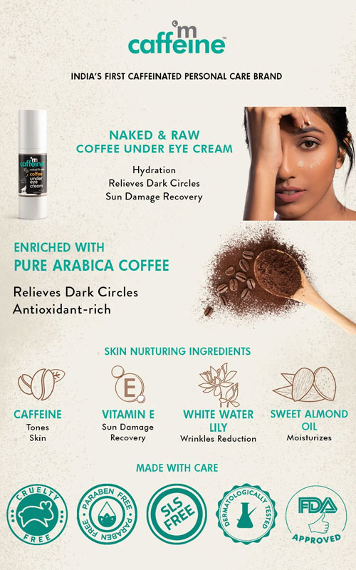 MCaffeine Naked & Raw Coffee Under Eye Cream infographic