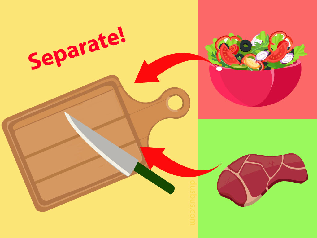 Separate Chopping Board For Vegetables And Meat