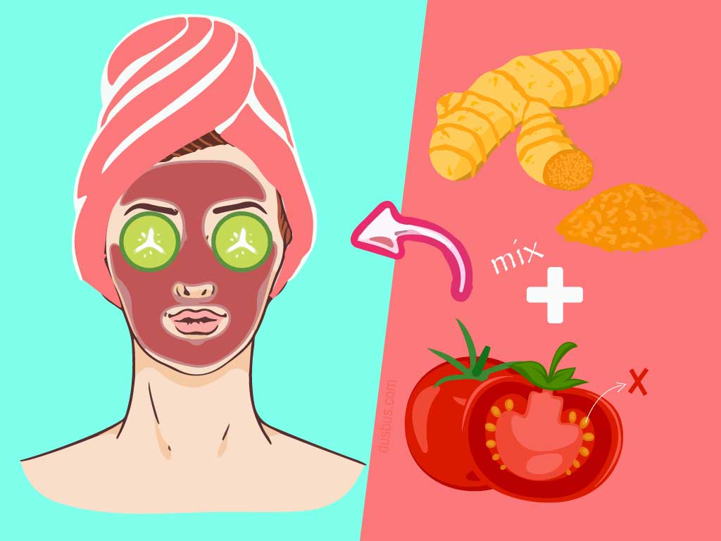 Tomato And Turmeric Mix face pack