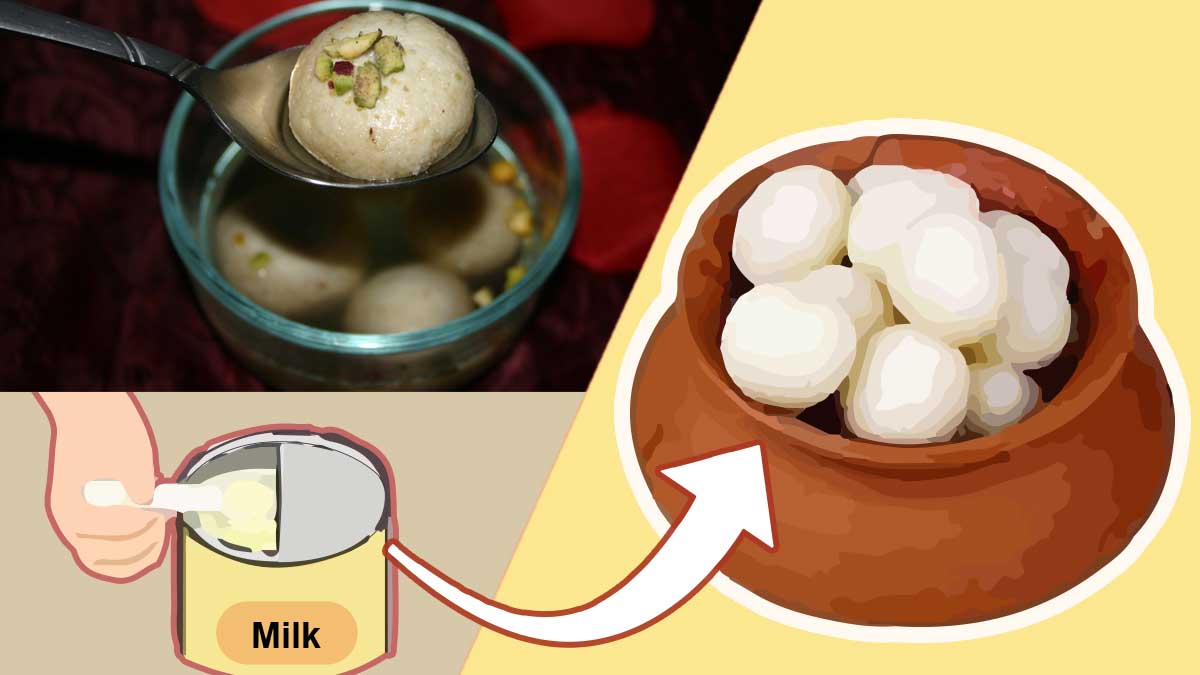 Rasgulla And Milk Powder