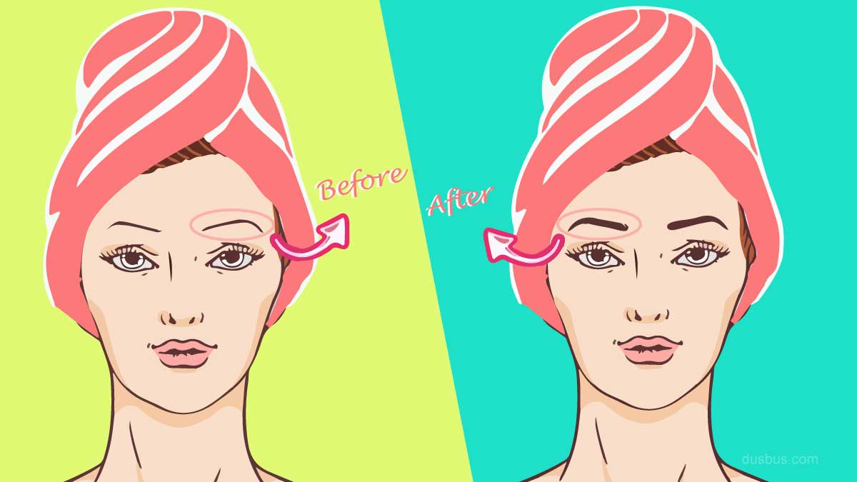 Get thick eyebrows before after