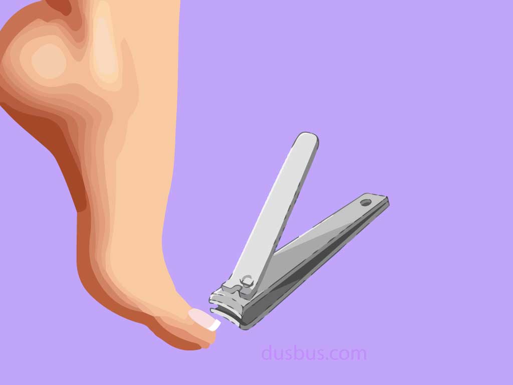 Feet with long nail & a Nail Clipper